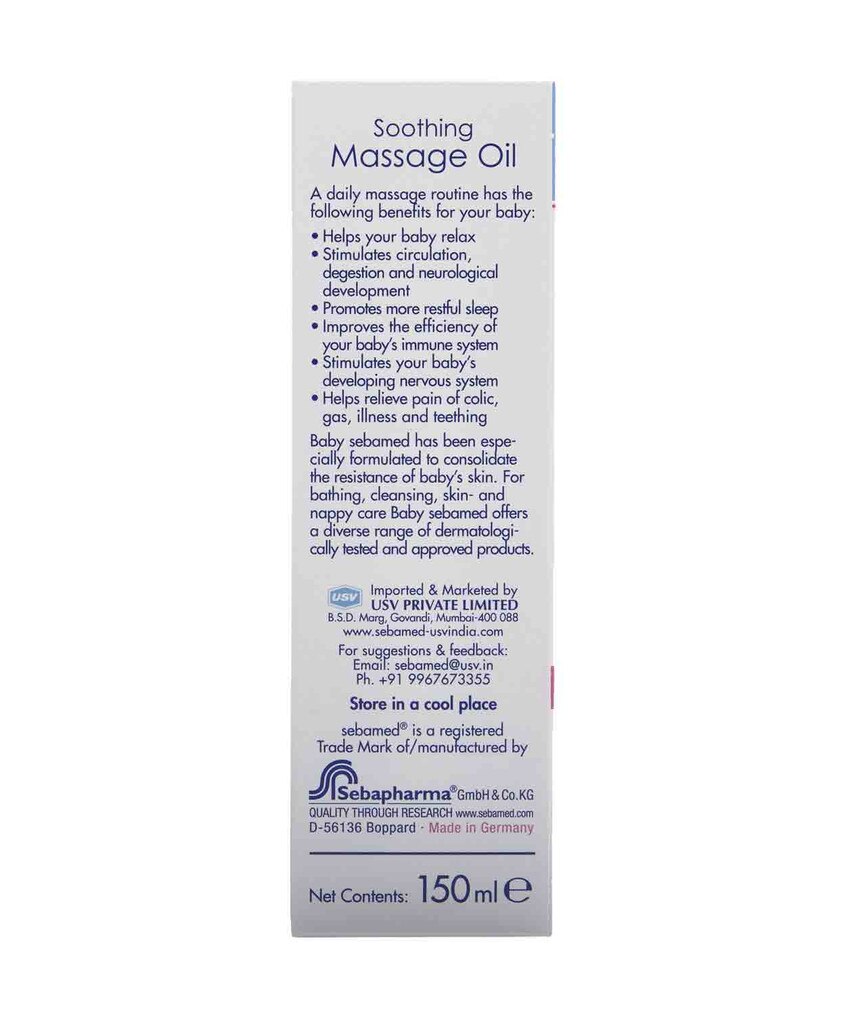 soothing massage oil details