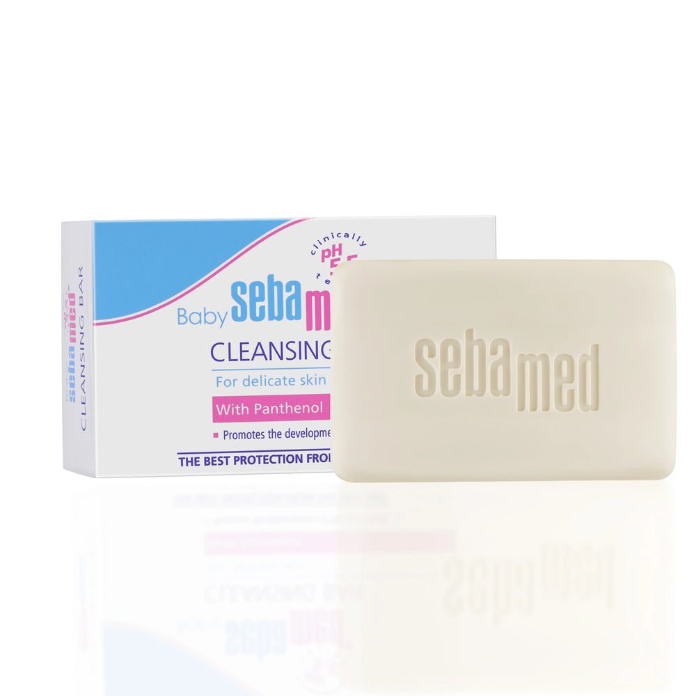 Sebamed Baby Cleansing Bar|pH 5.5 |Newborn bathing|Soap Free|Tear Free|150 gm