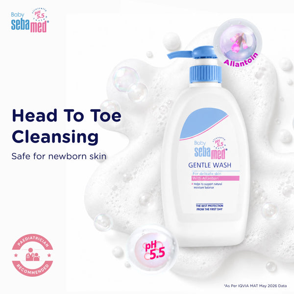 Sebamed Baby Gentle Wash|pH 5.5|Baby Body Wash|Soap Free|Tear Free|400 ml