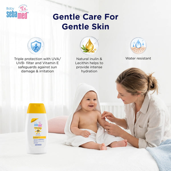 Sebamed Baby Sun Lotion|pH 5.5|Triple Protection with UVA/UVB- Filter|200 ml