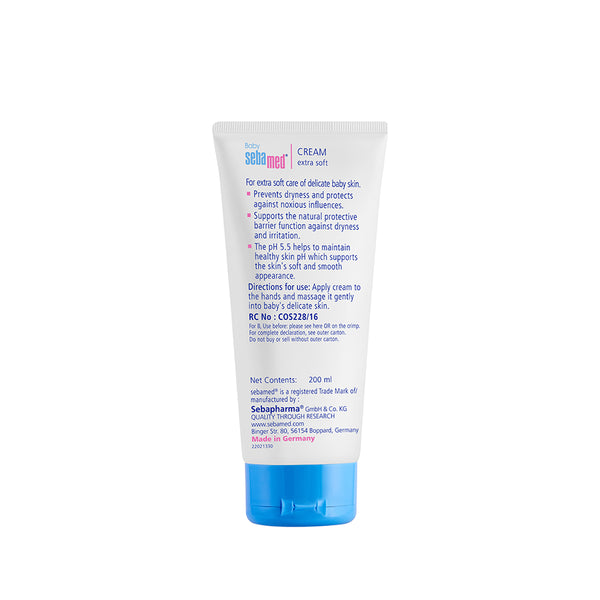 Sebamed Baby Cream Extra Soft|pH 5.5|Ideal for Dry Skin|200 ml