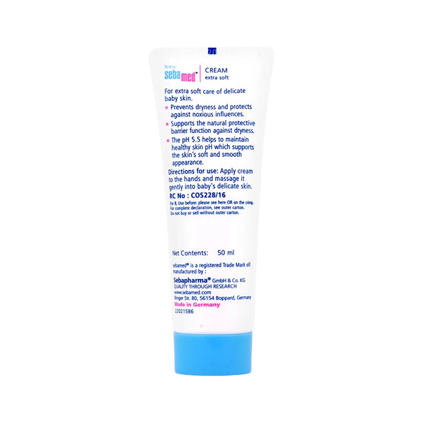 Sebamed Baby Cream Extra Soft|pH 5.5|Ideal for Dry Skin|50 ml