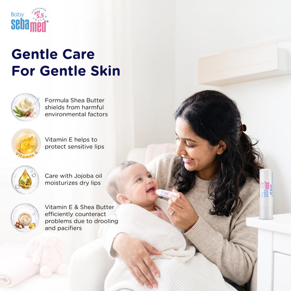 Sebamed Baby Lip Balm|With Shea butter, Jojoba Oil & Beeswax|4.8 gm