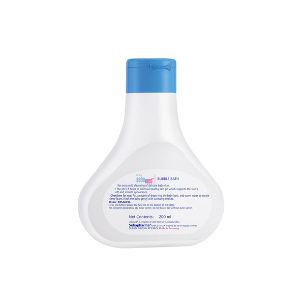 Sebamed Baby Bubble Bath|pH 5.5|With Chamomile|Soap Free|No Tears|200 ml