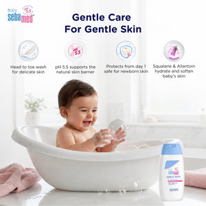 Sebamed Baby Gentle Wash|pH 5.5|Baby Body Wash|Soap Free|Tear Free|50 ml