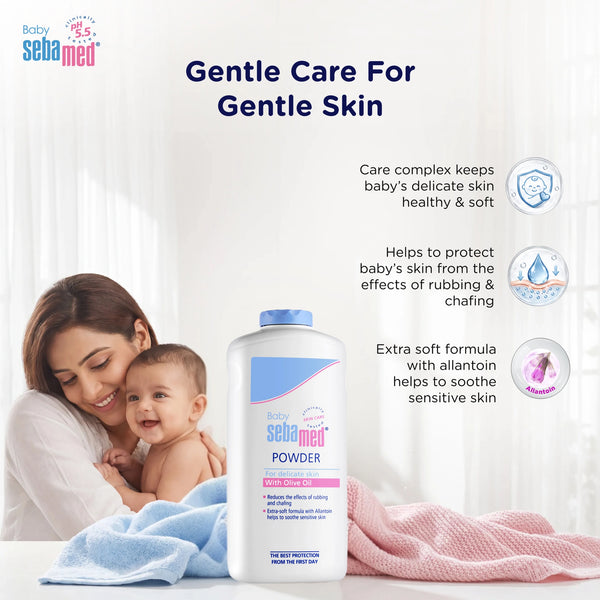 Sebamed Baby Powder| Olive Oil, Allantoin|400 gm