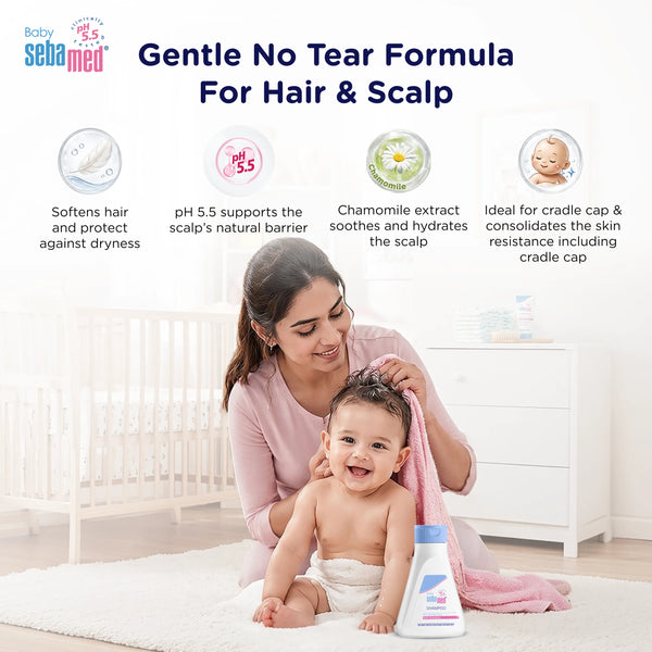 Sebamed Baby Shampoo|pH 5.5| Soap Free| No Tears | 50 ml