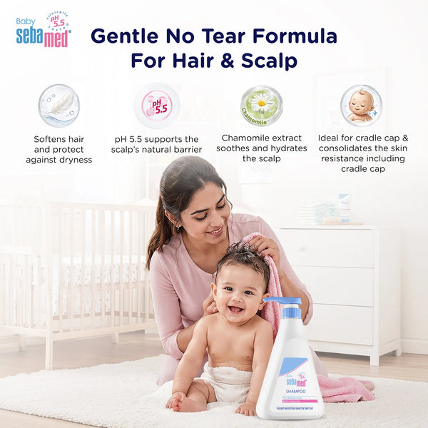 Sebamed Baby Shampoo|pH 5.5| Soap Free| No Tears | 500 ml