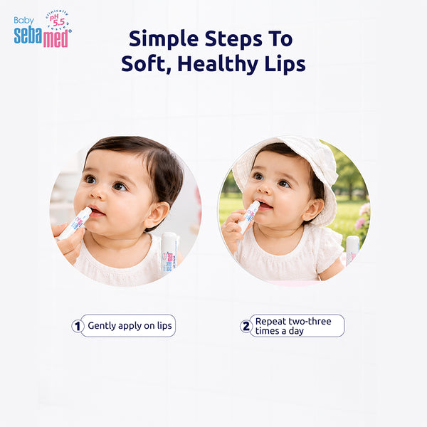 Sebamed Baby Lip Balm|With Shea butter, Jojoba Oil & Beeswax|4.8 gm