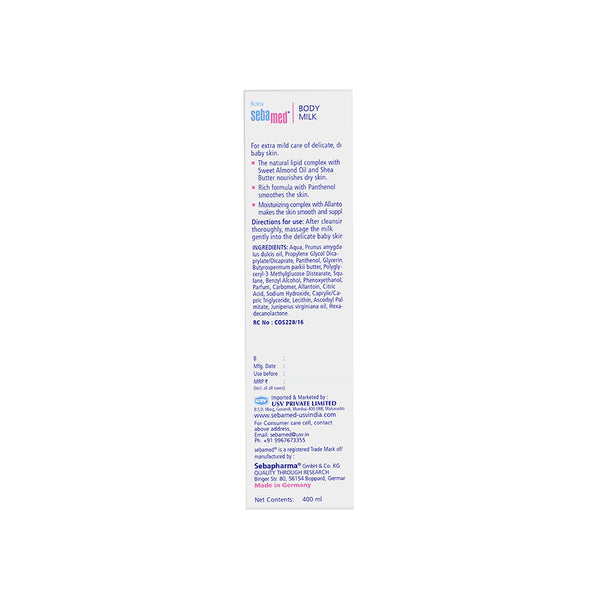 Sebamed Baby Body Milk Lotion|pH 5.5|400 ml