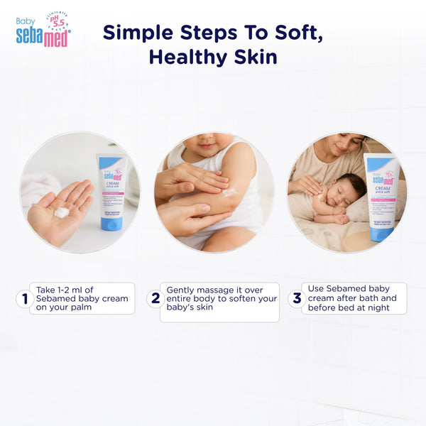 Sebamed Baby Cream Extra Soft|pH 5.5|Ideal for Dry Skin|200 ml