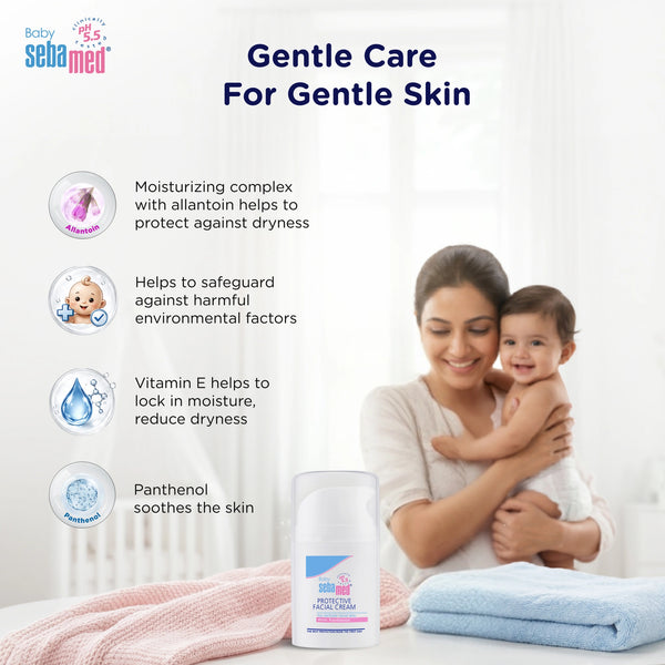 Sebamed Baby Protective Facial Cream|pH 5.5|Baby Face Cream|50ml