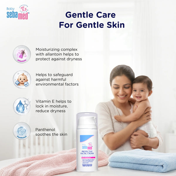 Sebamed Baby Protective Facial Cream|pH 5.5|Baby Face Cream|100ml