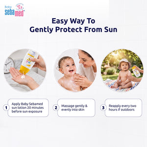 Sebamed Baby Sun Lotion|pH 5.5|Triple Protection with UVA/UVB- Filter|200 ml
