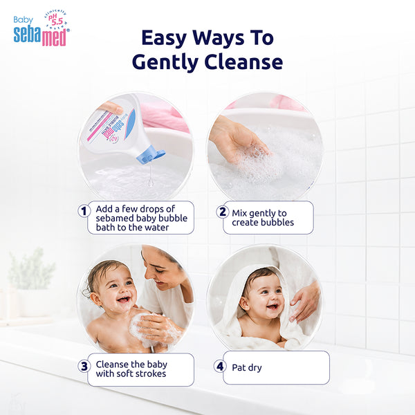 Sebamed Baby Bubble Bath|pH 5.5|With Chamomile|Soap Free|No Tears|200 ml