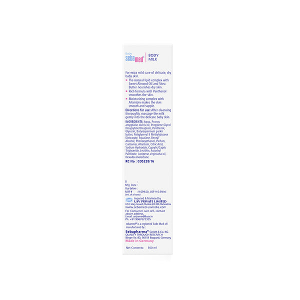 Sebamed Baby Body Milk Lotion|pH 5.5|100 ml