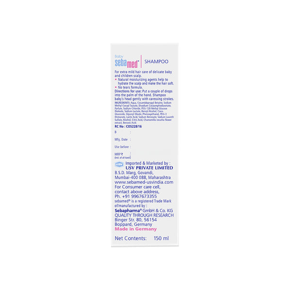 Sebamed Baby Shampoo|pH 5.5| Soap Free| No Tears | 150 ml
