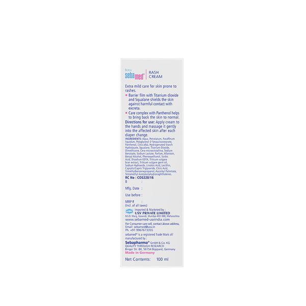 Sebamed Baby Rash Cream|pH 5.5|Ideal for Diaper Rashes|100 ml