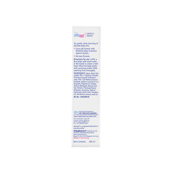 Sebamed Baby Gentle Wash|pH 5.5|Baby Body Wash|Soap Free|Tear Free|200 ml
