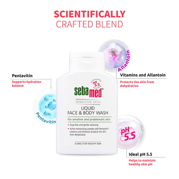 Sebamed Liquid Face and Body Wash 200ml | For all skin types