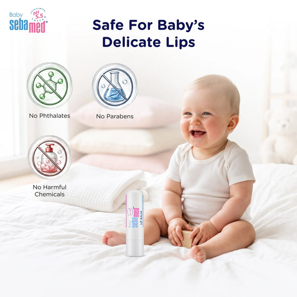 Sebamed Baby Lip Balm|With Shea butter, Jojoba Oil & Beeswax|4.8 gm