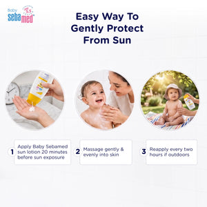 Sebamed Baby Sun Lotion|pH 5.5|Triple Protection with UVA/UVB- Filter|200 ml