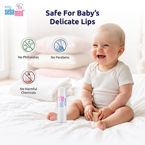 Sebamed Baby Lip Balm|With Shea butter, Jojoba Oil & Beeswax|4.8 gm