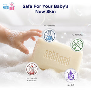 Sebamed Baby Cleansing Bar|pH 5.5 |Newborn bathing|Soap Free|Tear Free|100 gm