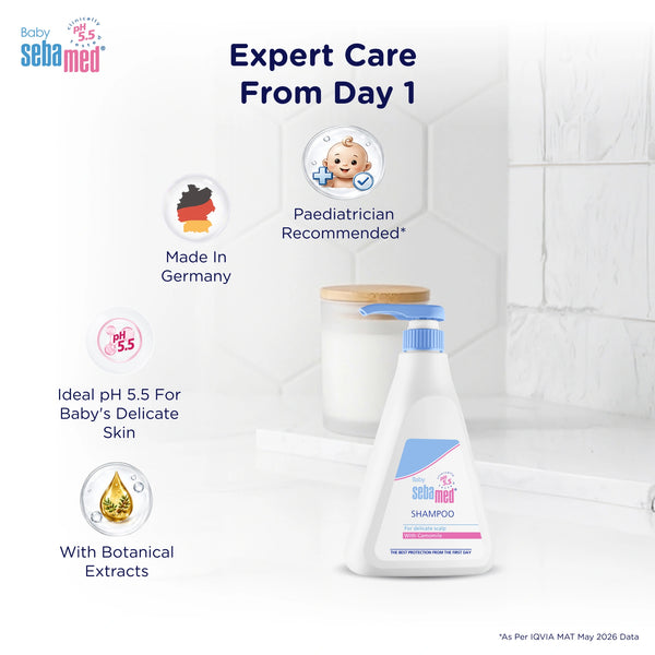 Sebamed Baby Shampoo|pH 5.5| Soap Free| No Tears | 500 ml