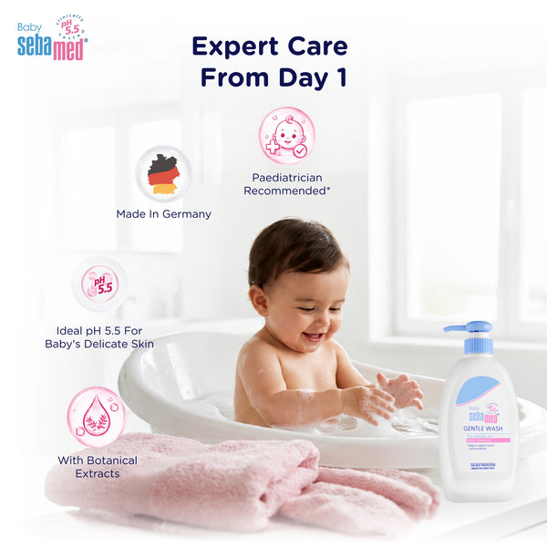 Sebamed Baby Gentle Wash|pH 5.5|Baby Body Wash|Soap Free|Tear Free|400 ml