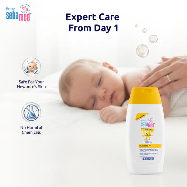 Sebamed Baby Sun Lotion|pH 5.5|Triple Protection with UVA/UVB- Filter|200 ml