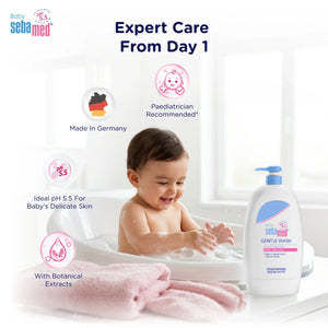 Sebamed Baby Gentle Wash|pH 5.5|Baby Body Wash|Soap Free|Tear Free|1000 ml