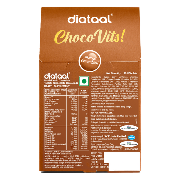 Diataal Chocovits Veg  30s Pack